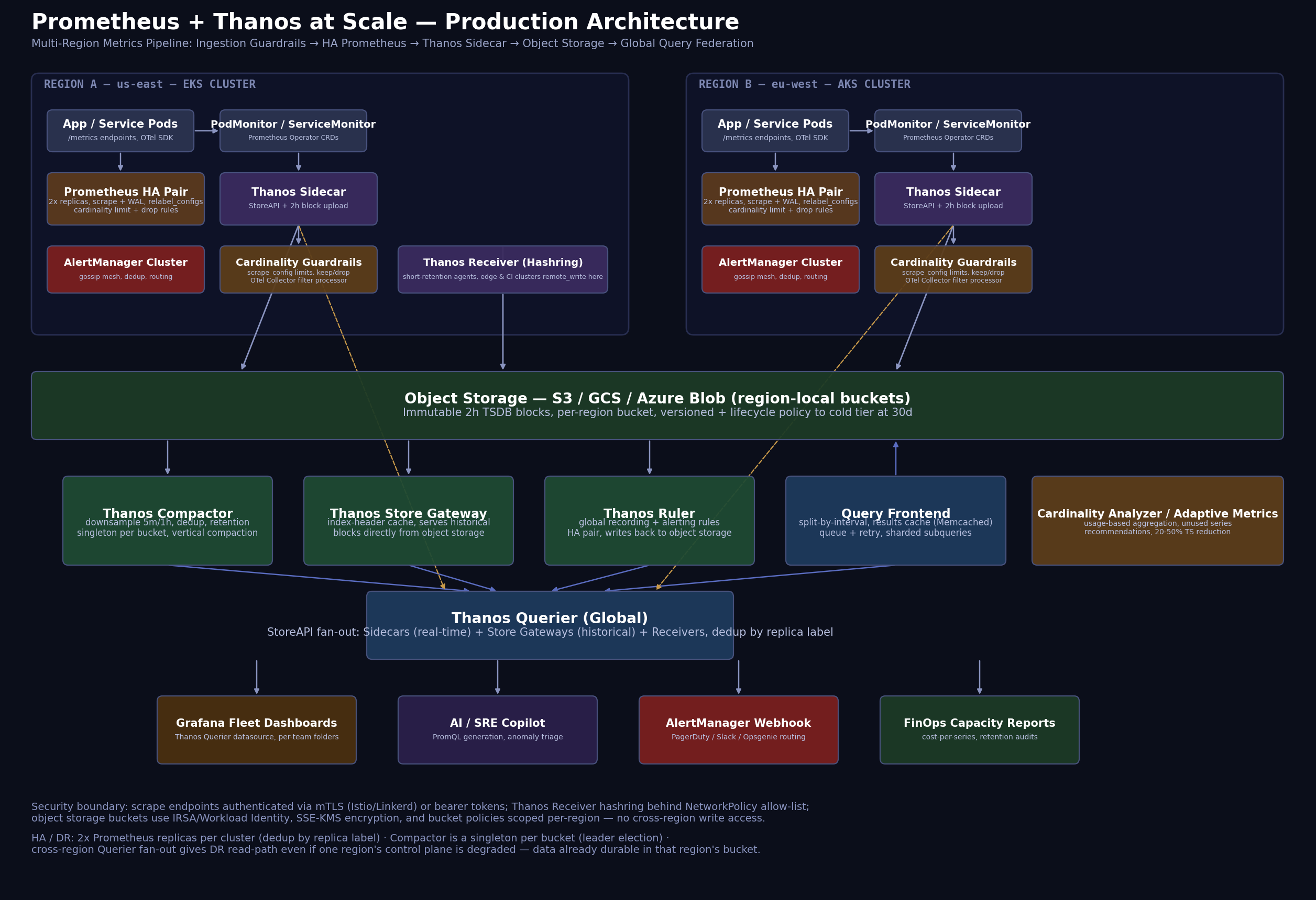Prometheus + Thanos at Scale — Production Architecture